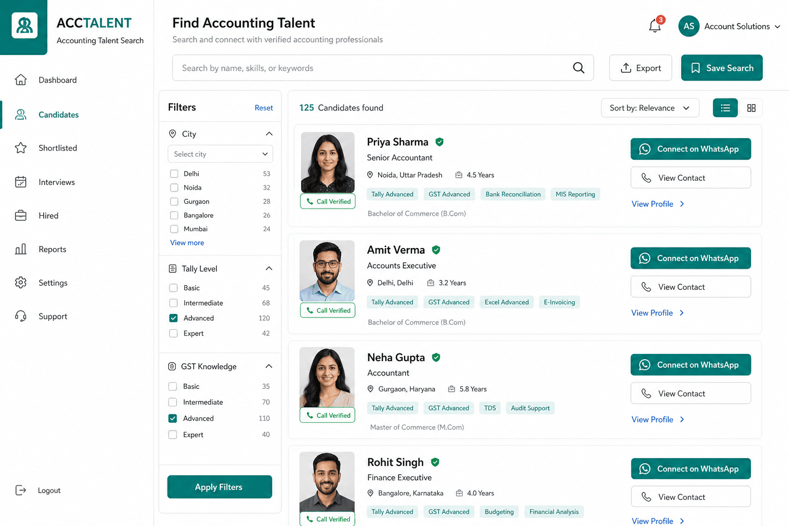 AccountantConnect search preview